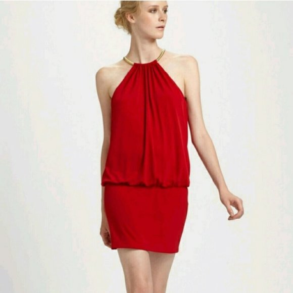 Laundry By Shelli Segal Sexy Red Dress Size 4 - Picture 1 of 7